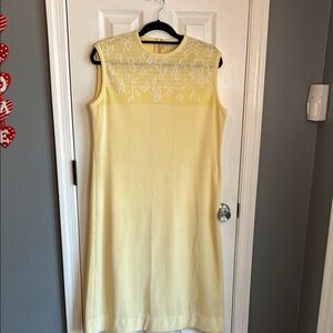 Vintage James Kenrob 1960’s/1970’s Yellow Lace dress with Jacket